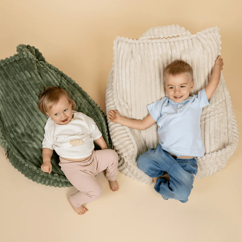 Meowbaby Churros Säkkituoli Teddy, Olive Sage Green