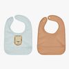 OYOY Lobo Leijona Ruokalappu 2-pack, Caramel/Ice Blue