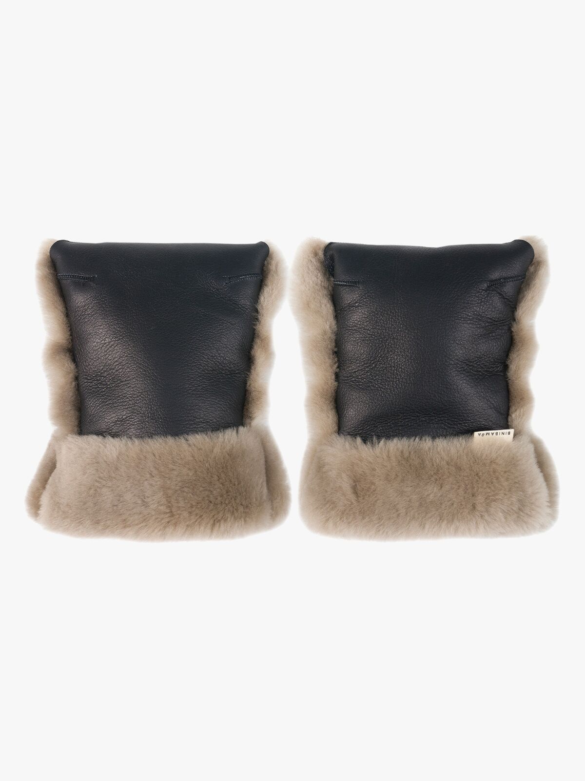 BINIBAMBA Lampaantalja Coated Buggy Kädenlämmitin Vaunuihin, Noir/Toast