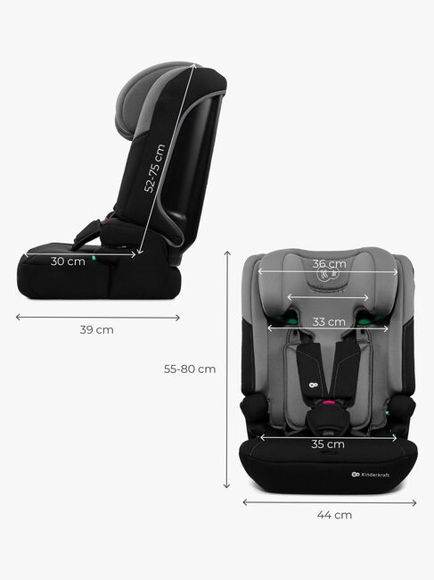 Kinderkraft I-COMFY i-Size Turvaistuin, Dark Grey