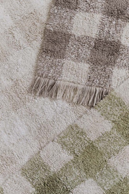 LorenaCanals Pestävä Vichy Matto 90x120 cm, Ivory