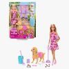 Barbie Family & Friends Malibu Leikkisetti Koiran Ulkoilutus