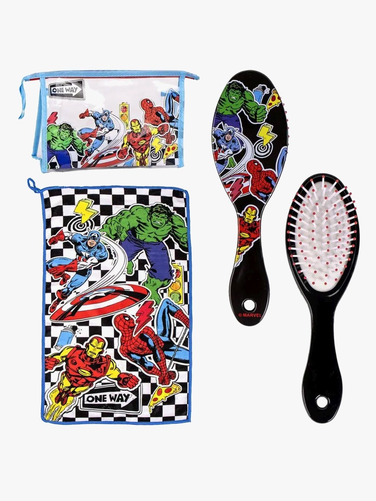 Marvel Avengers Toilettilaukku + Pyyhe & Hiusharja