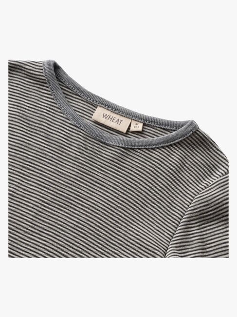 Wheat Alfie Pitkähihainen Paita Merinovilla, Navy Stripe