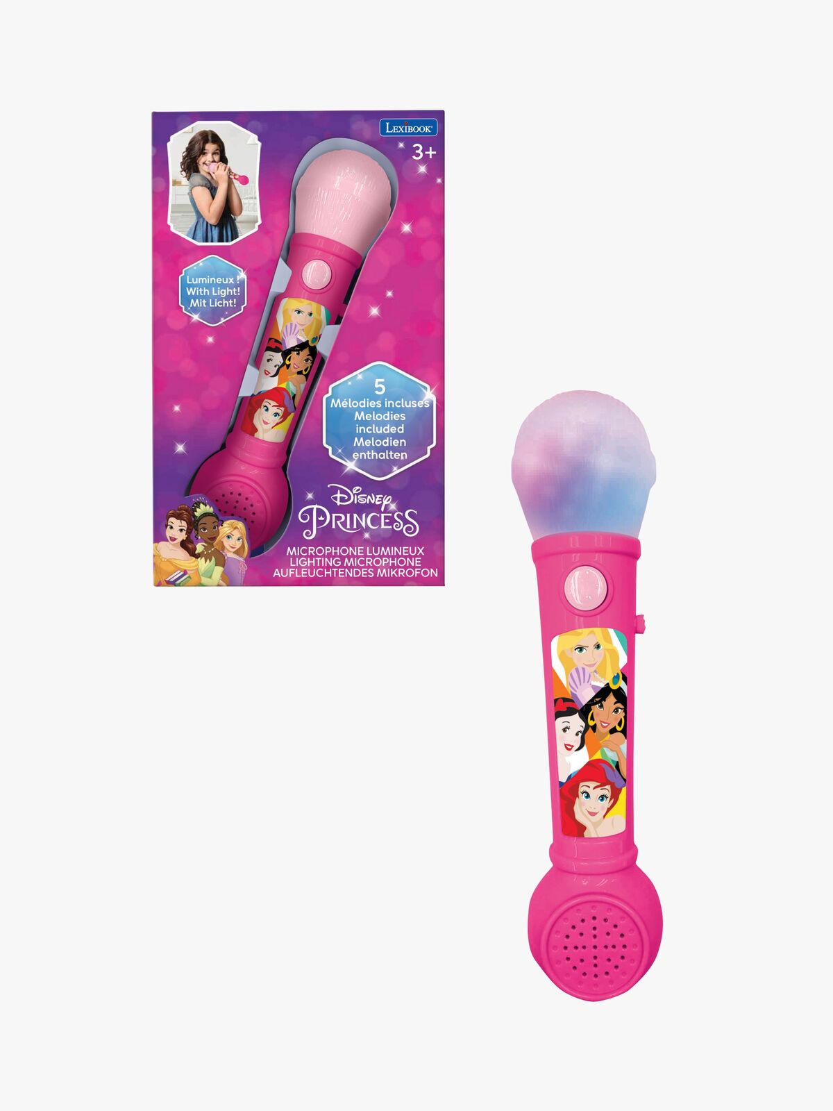 Disney Prinsessat Mikrofoni + Valo