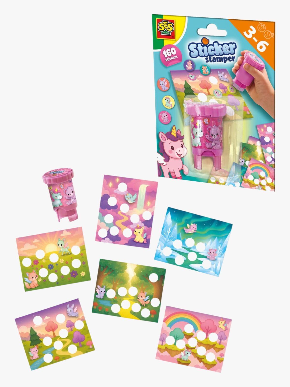 SES Creative Leimasin + Tarrat Fantasiaeläimet