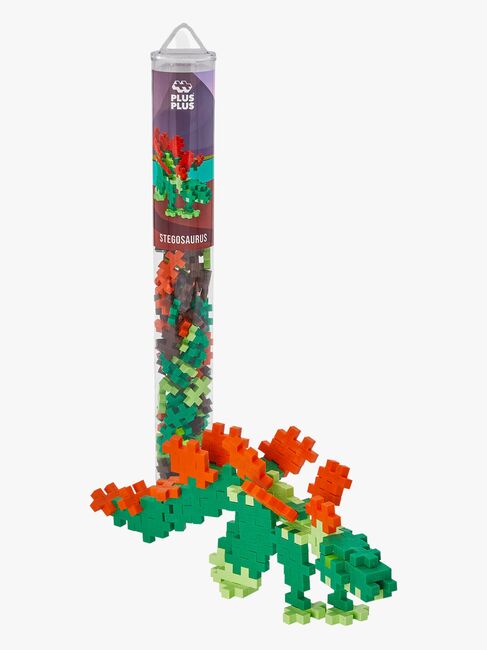 Plus-Plus Rakennussarja + Pohjalevy & Tuubi Dino, 4x100 Osaa
