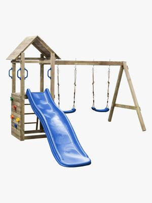 Swing King Maria Leikkiteline + Sininen Liukumäki 175 cm
