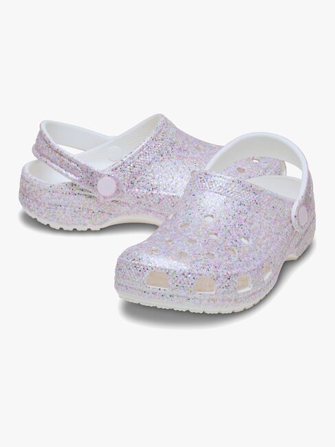 Crocs Classic Fantasy Glitter Pistokkaat, Valkoinen