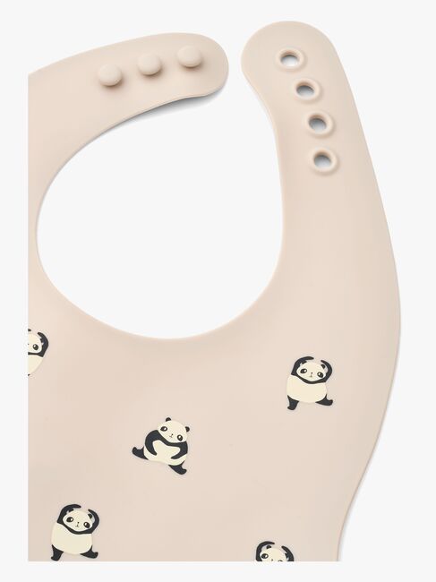 LIEWOOD Ember Kuvioitu Ruokalappu 2-pack, Panda/Sandy