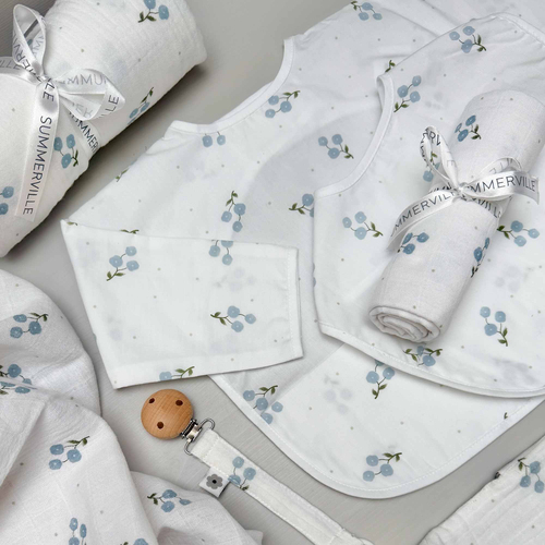 Summerville Organic Ruokalappu + Hihat, Bluebell