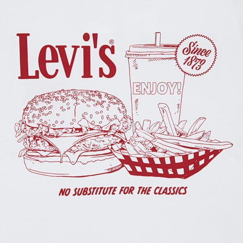 Levi's LVB Burger Meal T-paita, Bright White