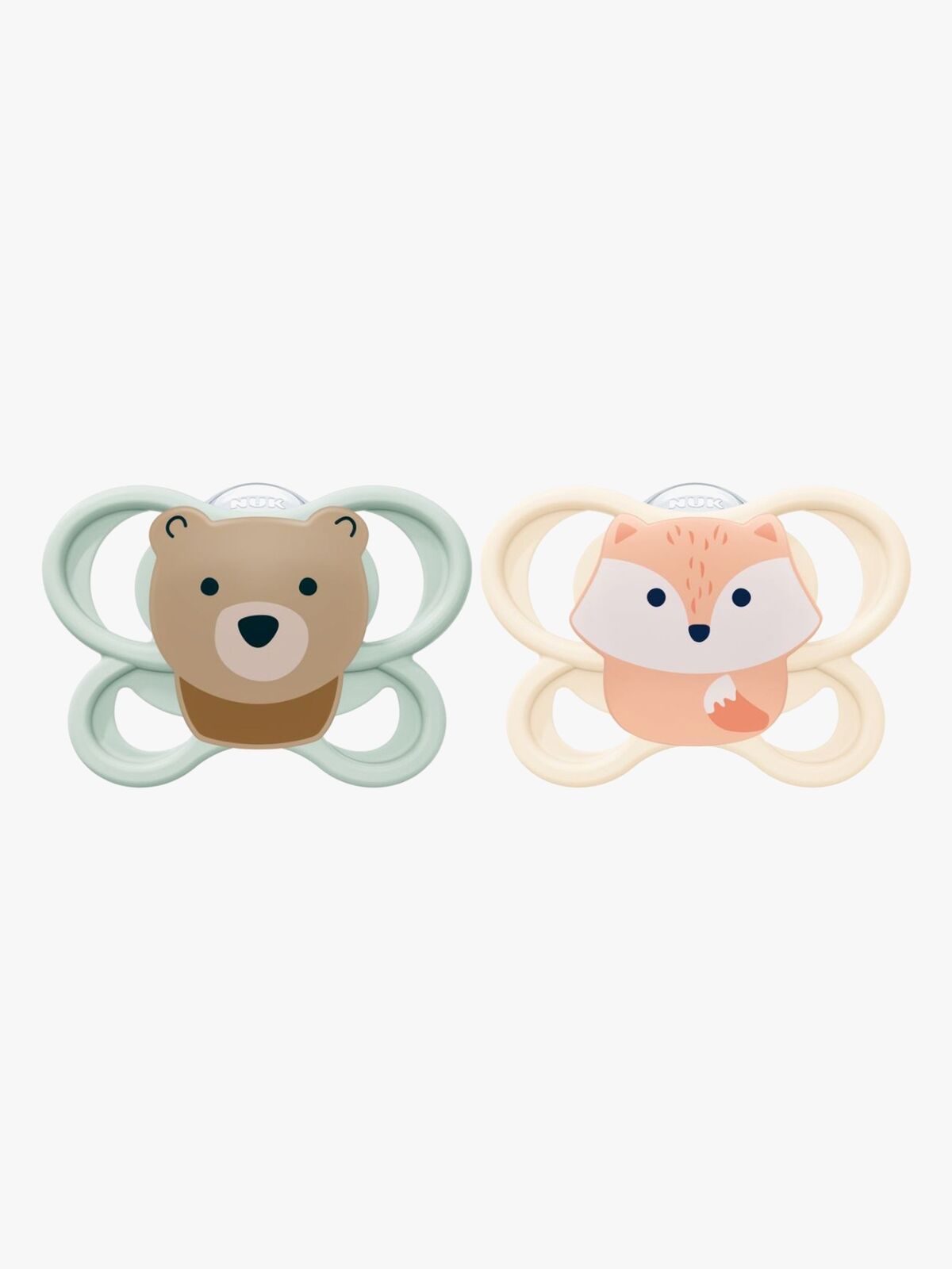NUK Perfect Match Air Tutti 2-pack Koko 0, Fox/Bear