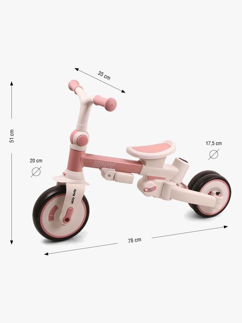 Milly Mally Zippy Kolmipyörä, Vaaleanpunainen
