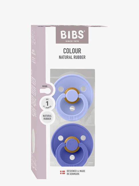 BIBS Colour Tutti 2-pack Lateksi Koko 1 Pyöreä, Hush/Grape