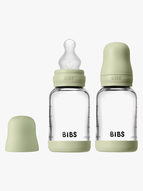 BIBS Slow Flow Lasi Tuttipullo Silikoni 2-pack 120 ml, Sage