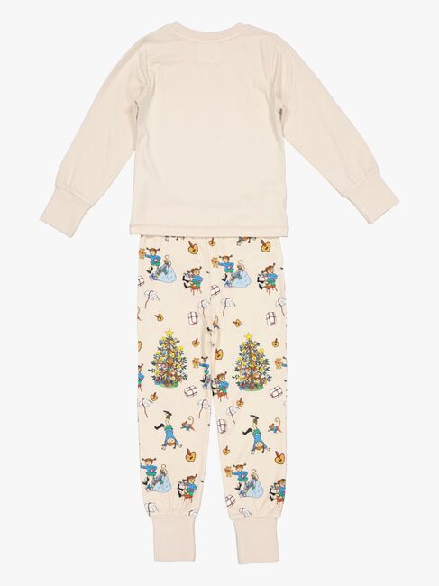 Geggamoja  Kaksiosainen Joulupyjama Peppi Pitkätossu, Beige