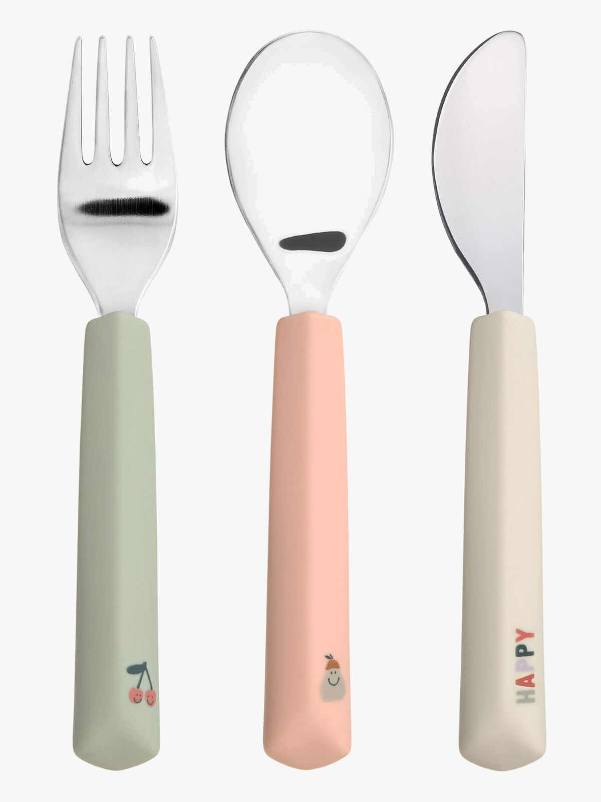 Lässig Aterimet + Silikonikahva 3-pack, Happy Fruit Cherry