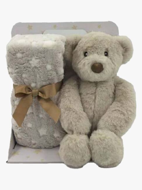 CarloBaby Fleeceviltti + Pehmolelu Nalle, Beige