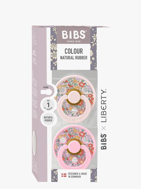 BIBS x Liberty Colour Oscar Meadow Tutti 2-pack Lateksi Koko 1, Petal Mix
