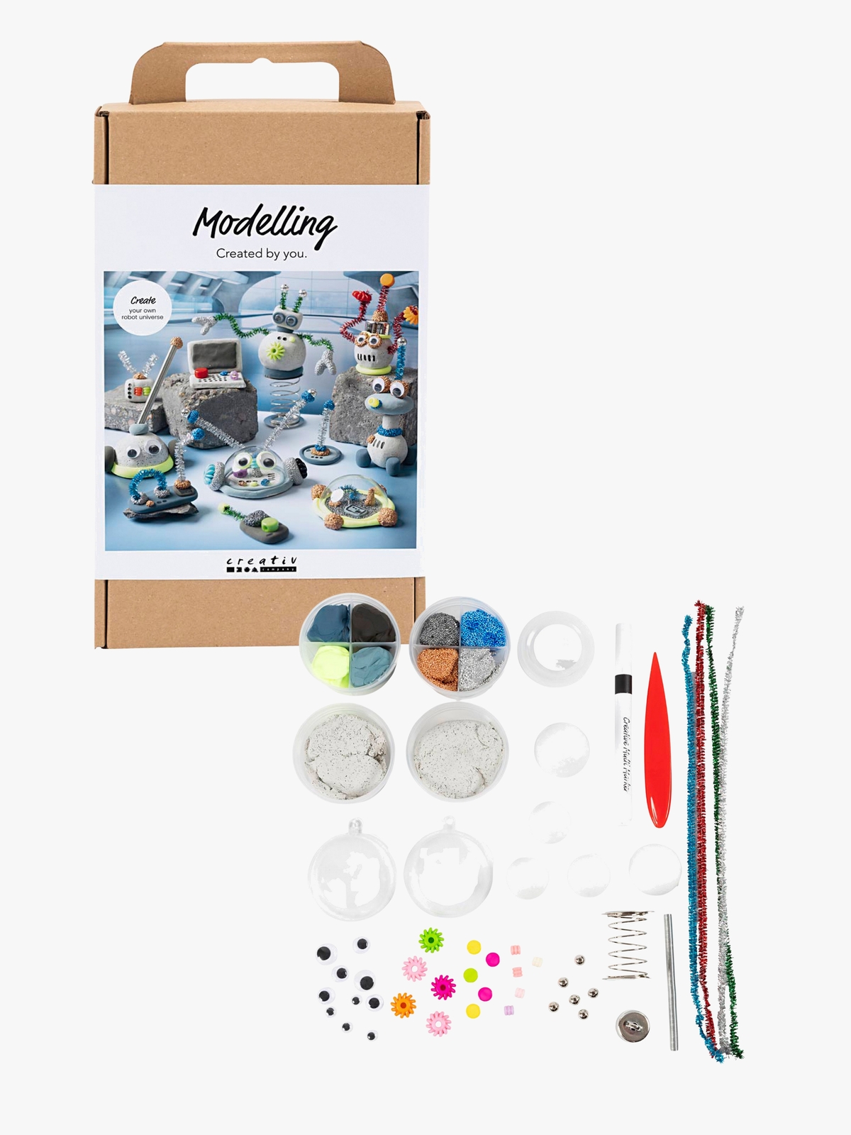 Creativ Company Askartelusetti DIY Muovailuvaha Robotti