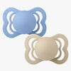 BIBS Supreme Tutti 2-pack Silikoni Koko 1 Symmetrinen, Vanilla/Sky Blue
