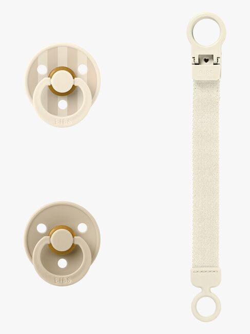 BIBS Colour Tutti & Loop Tuttinauha Lahjapakkaus Lateksi Koko 1, Ivory