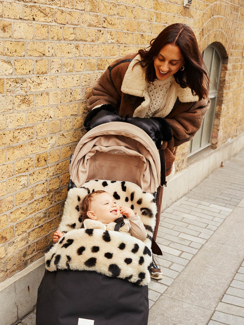 BINIBAMBA Lampaantalja Coated Buggy Kädenlämmitin Vaunuihin, Noir