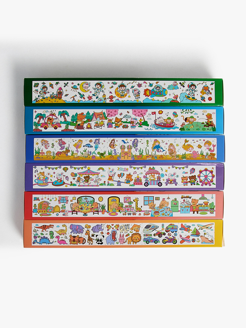 Fippla Liitä & Piirrä Värityspaperirullat 6 Kpl