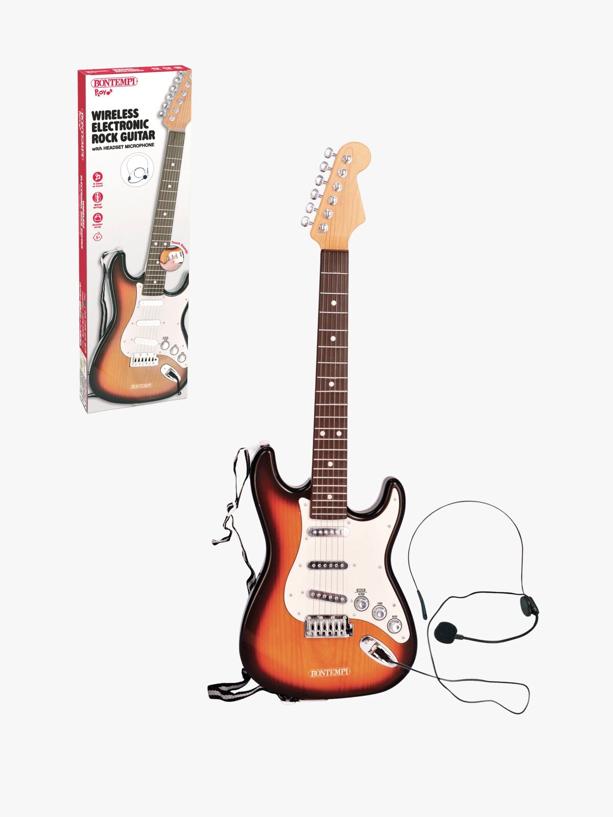 Bontempi Langaton Sähkökitara + Kuulokemikrofoni Rock