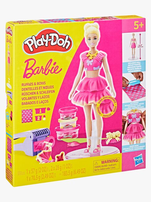 Play-Doh Barbie Muovailuvaha + Nukke Röyhelöt & Rusetit