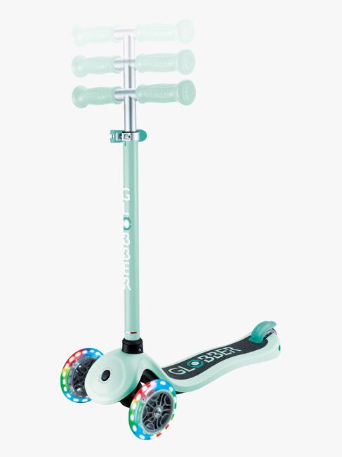Globber Primo Kokoontaitettava Lights V2 3-pyöräinen Potkulauta, Pestel Mint