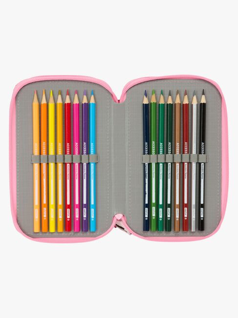 Hello Kitty  Täytetty Kolmilokeroinen Penaali 37 Osaa, Vaaleanpunainen