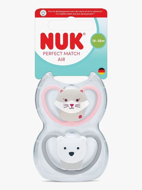 NUK Perfect Match Air Tutti 2-pack Koko 3, Cat/Polarbear