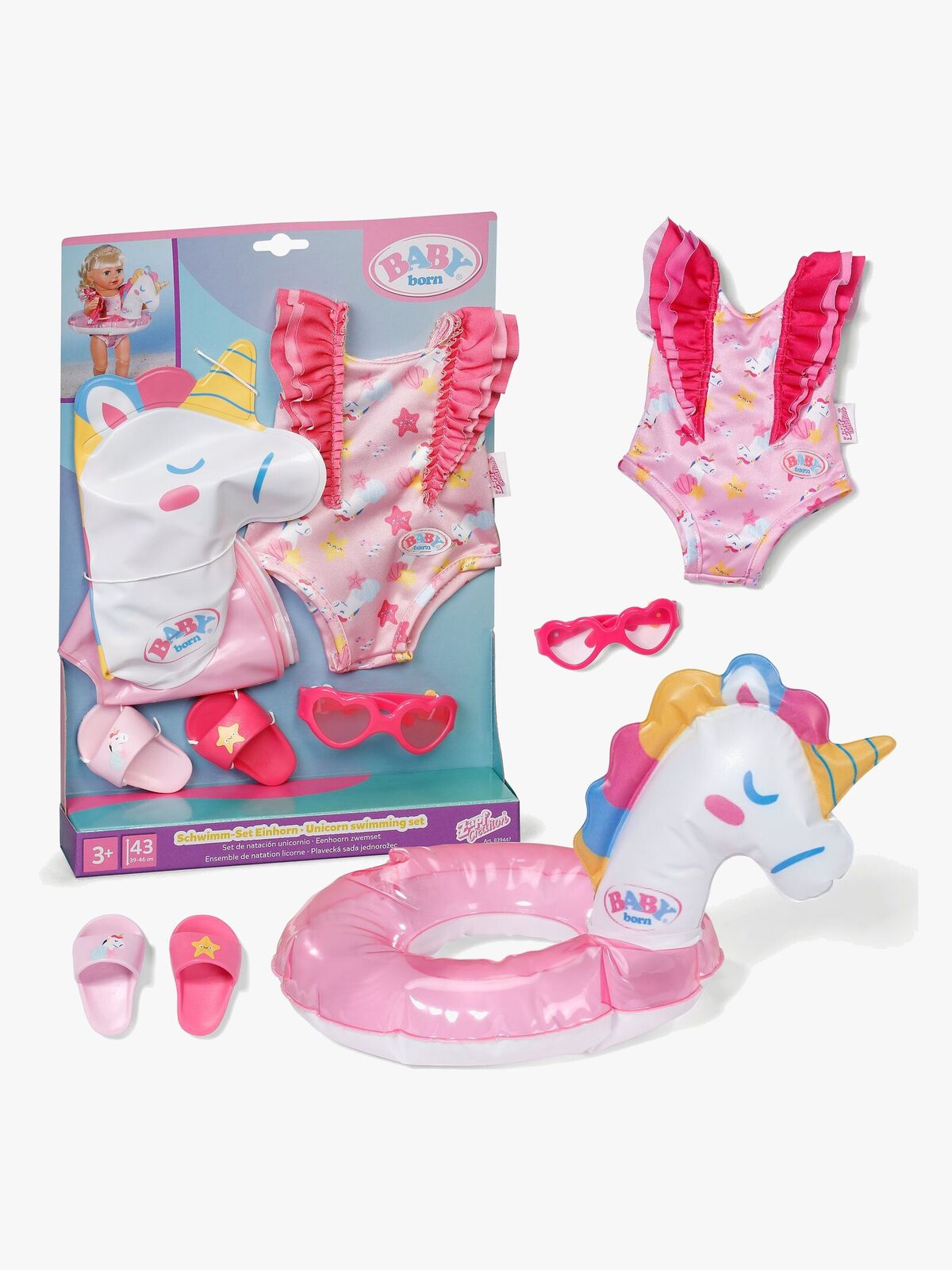 BABY born Nukentarvike Uimasetti Yksisarvinen 43 cm