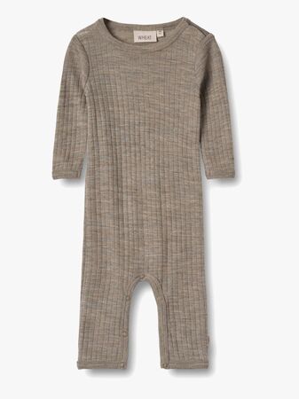 Wheat Frankie Jumpsuit Merinovilla, Khaki Melange