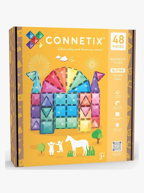 Connetix Magneettiset Rakennuspalikat Glitter Linna 48 Osaa