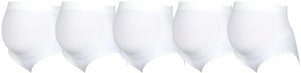 Milki Seamless Äitiysalushousut 5-pack S, White