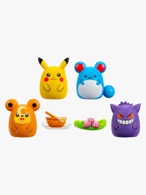 Squishmallows Squishalongs Pokémon Figuurisetti Pikachu, Gengar, Teddiursa & Marill 4-pack