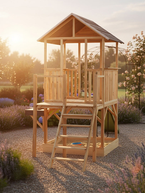 EXIT Panorama Leikkimökki + Liukumäki & Hiekkalaatikko 550