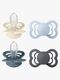 BIBS Supreme Tutti 4-pack Silikoni Koko 2, Ivory/Baby Blue/Petrol/Iron