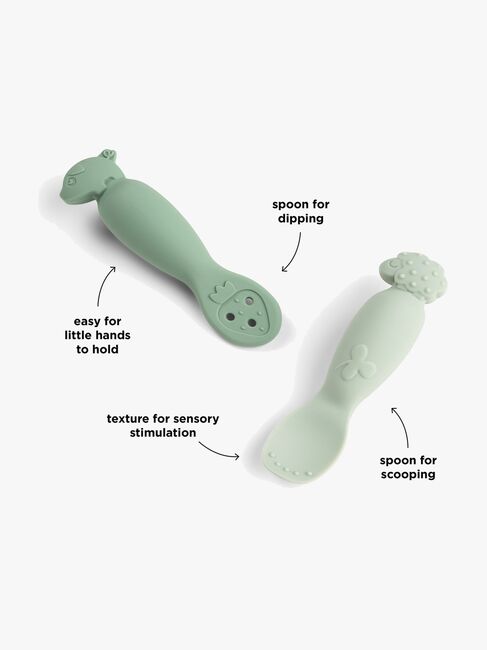 Done By Deer Tiny Farm Lusikat 2-pack, Green