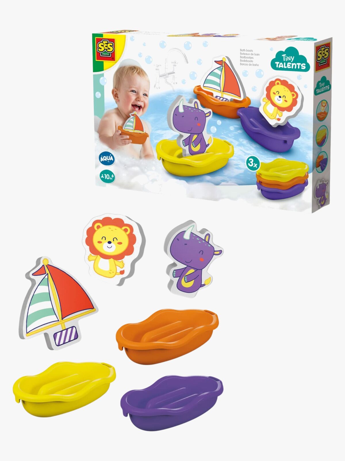 SES Creative Kylpylelu-setti Veneet + Vaahtoeläimet