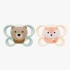 NUK Perfect Match Air Tutti 2-pack Koko 0, Fox/Bear