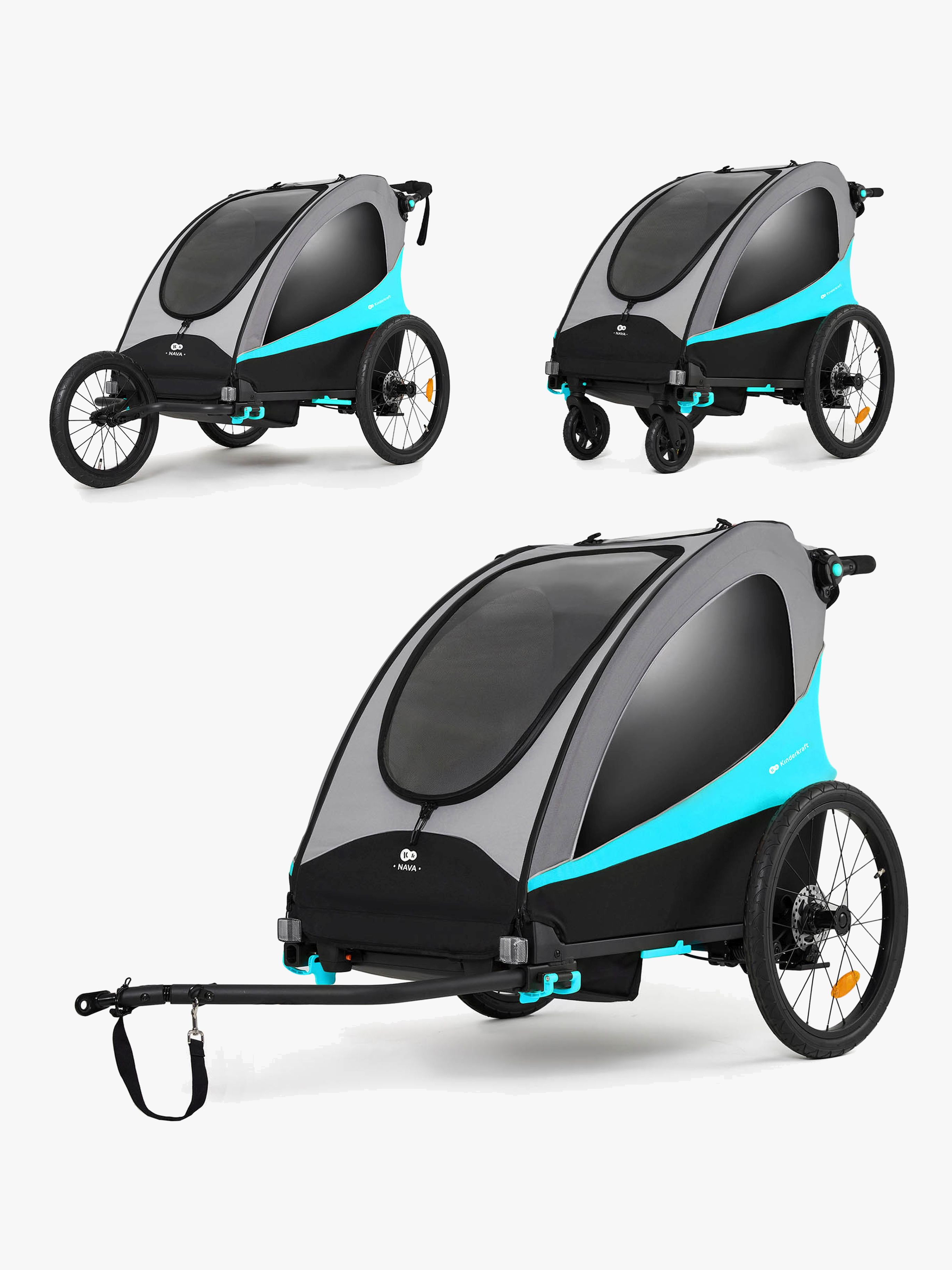 Kinderkraft Nava Pyöräkärry, Hawaiian Blue