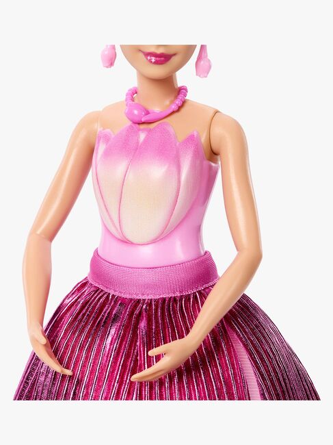 Barbie Petal Pop Flower Surprise Nukke Tulppaani-leikkaus, Vaaleanpunainen