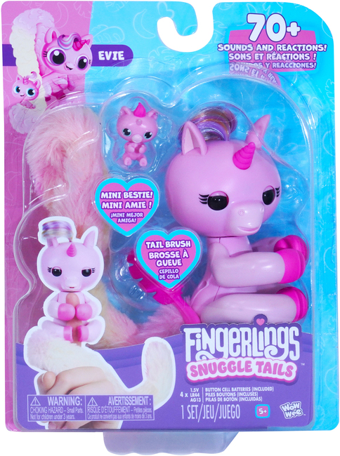 Fingerlings Pehmolelu Snuggle Tails Yksisarvinen