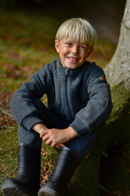 Mikk-Line Fleecehousut Merinovilla, Anthracite Melange