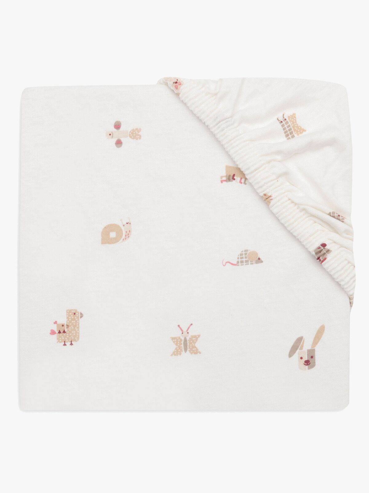 Jollein Muotoonommeltu Aluslakana 60x120, Animal Friends