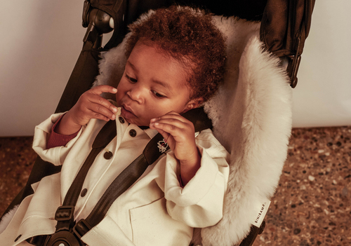 BINIBAMBA Sheepskin Istuinpehmuste Fixed Harness, Moon